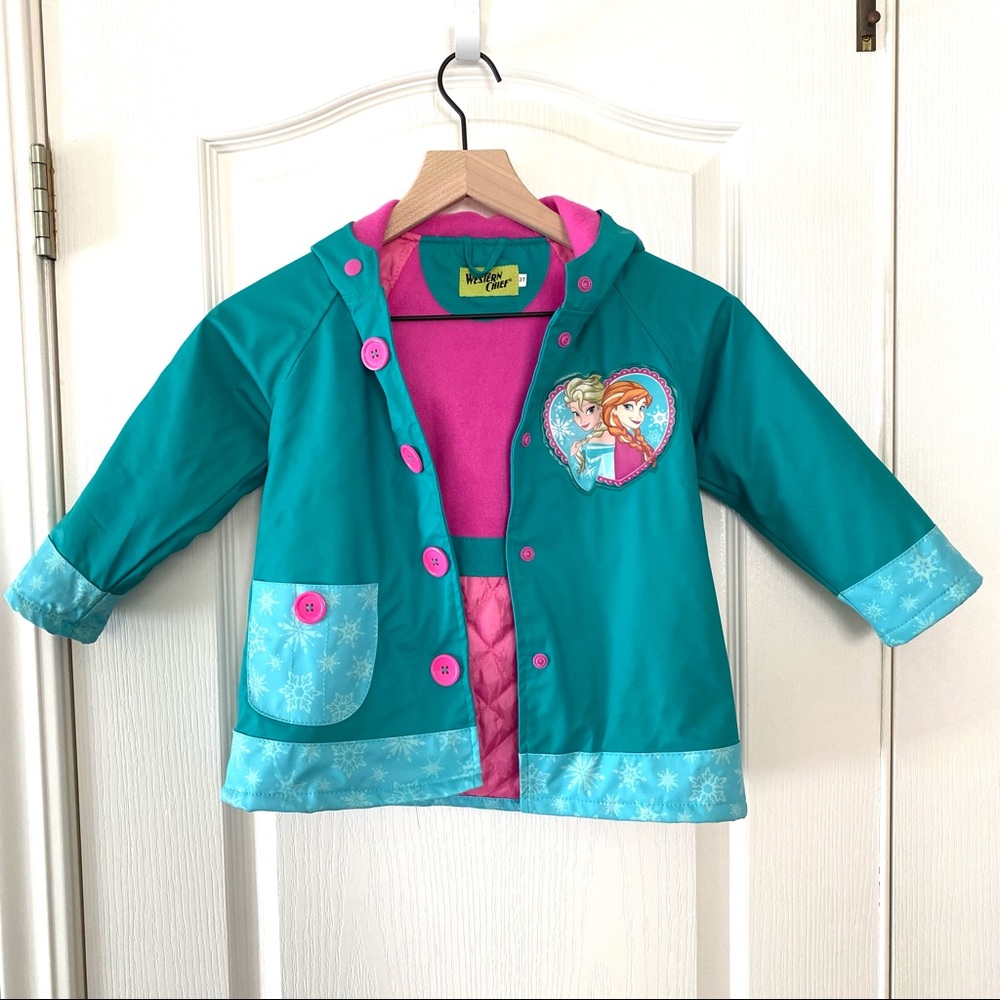 Western Chief Frozen toddler girls hooded rain coat